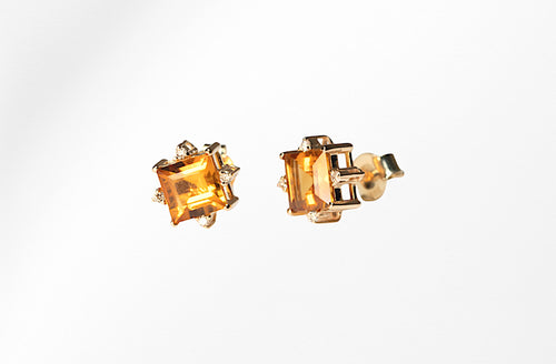 Citrine Stud Earring