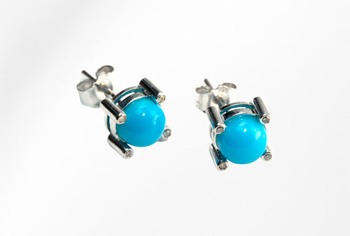 Studs with Sleeping Beauty Turquoise