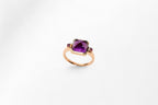 Amethyst Ring in Rose Gold